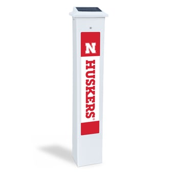"Nebraska Huskers 25"" Solar Light Glow Post"