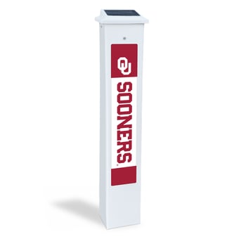 Oklahoma Sooners 25" Solar Light Glow Post