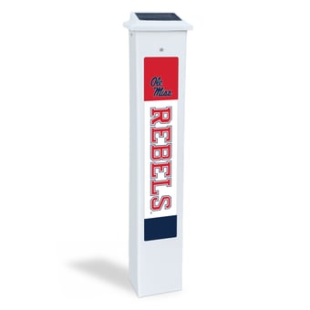 "Ole Miss Rebels 25"" Solar Light Glow Post"