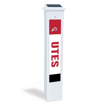 Utah Utes 25" Solar Light Glow Post