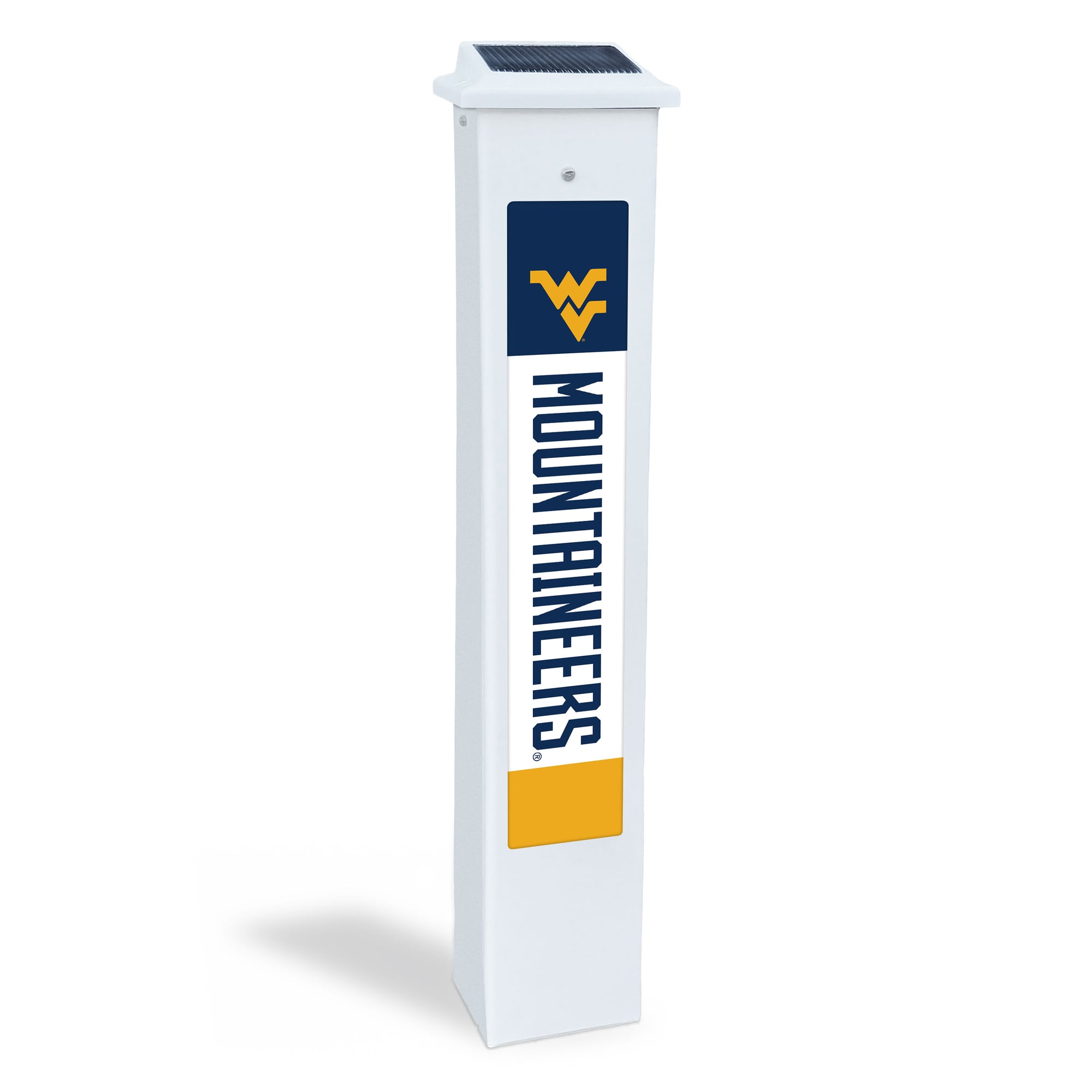 West Virginia Mountaineers 25" Solar Light Glow Post