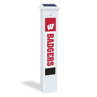 "Wisconsin Badgers 25"" Solar Light Glow Post"