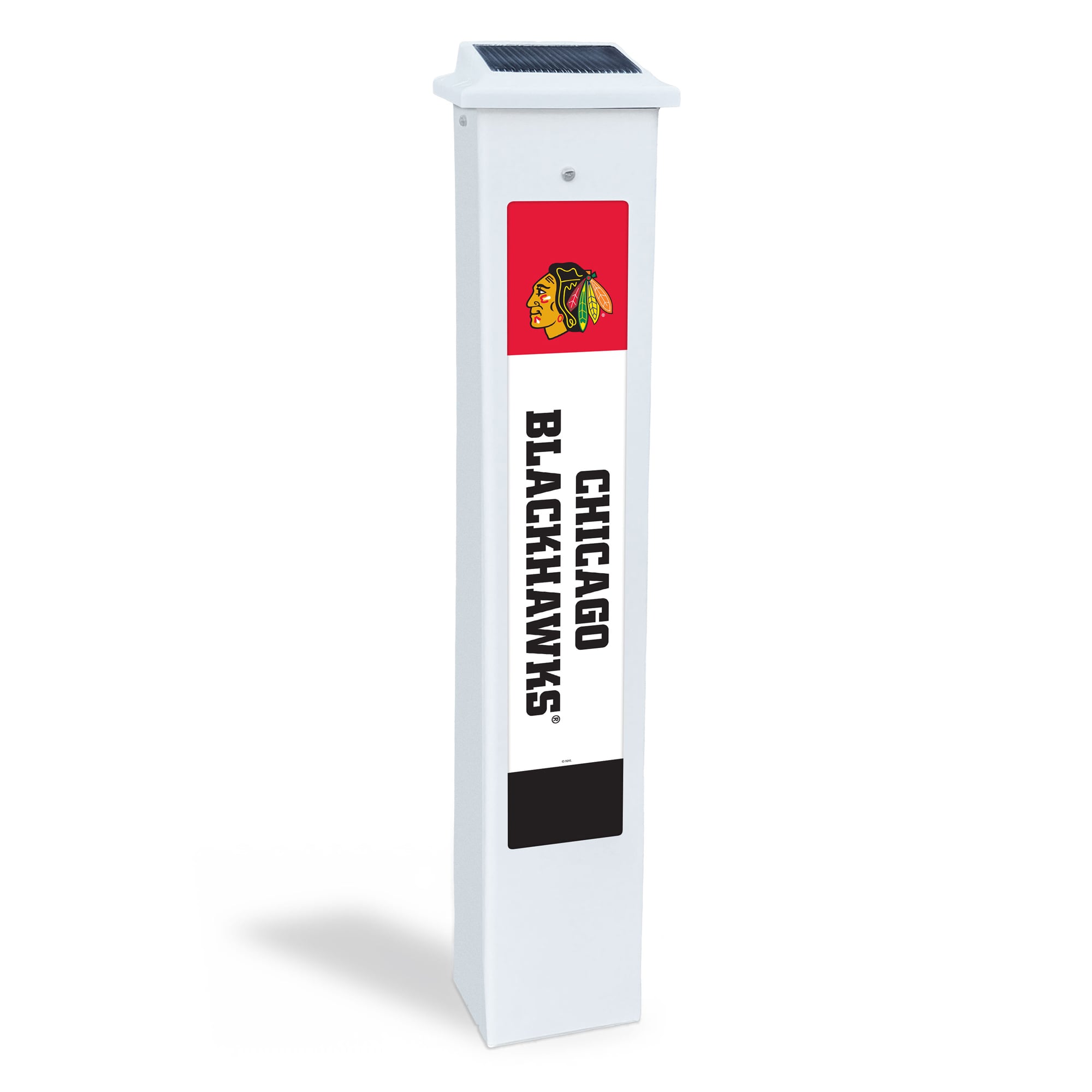 Chicago Blackhawks 25" Solar Light Glow Post
