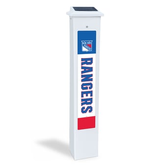New York Rangers 25" Solar Light Glow Post