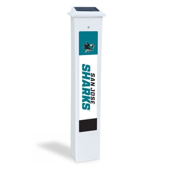 San Jose Sharks 25" Solar Light Glow Post