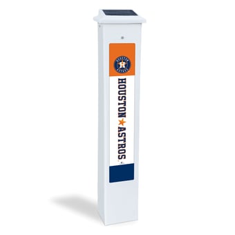 Houston Astros 25" Solar Light Glow Post
