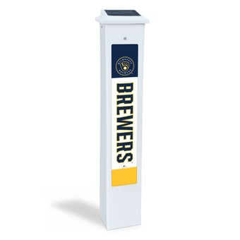 "Milwaukee Brewers 25"" Solar Light Glow Post"