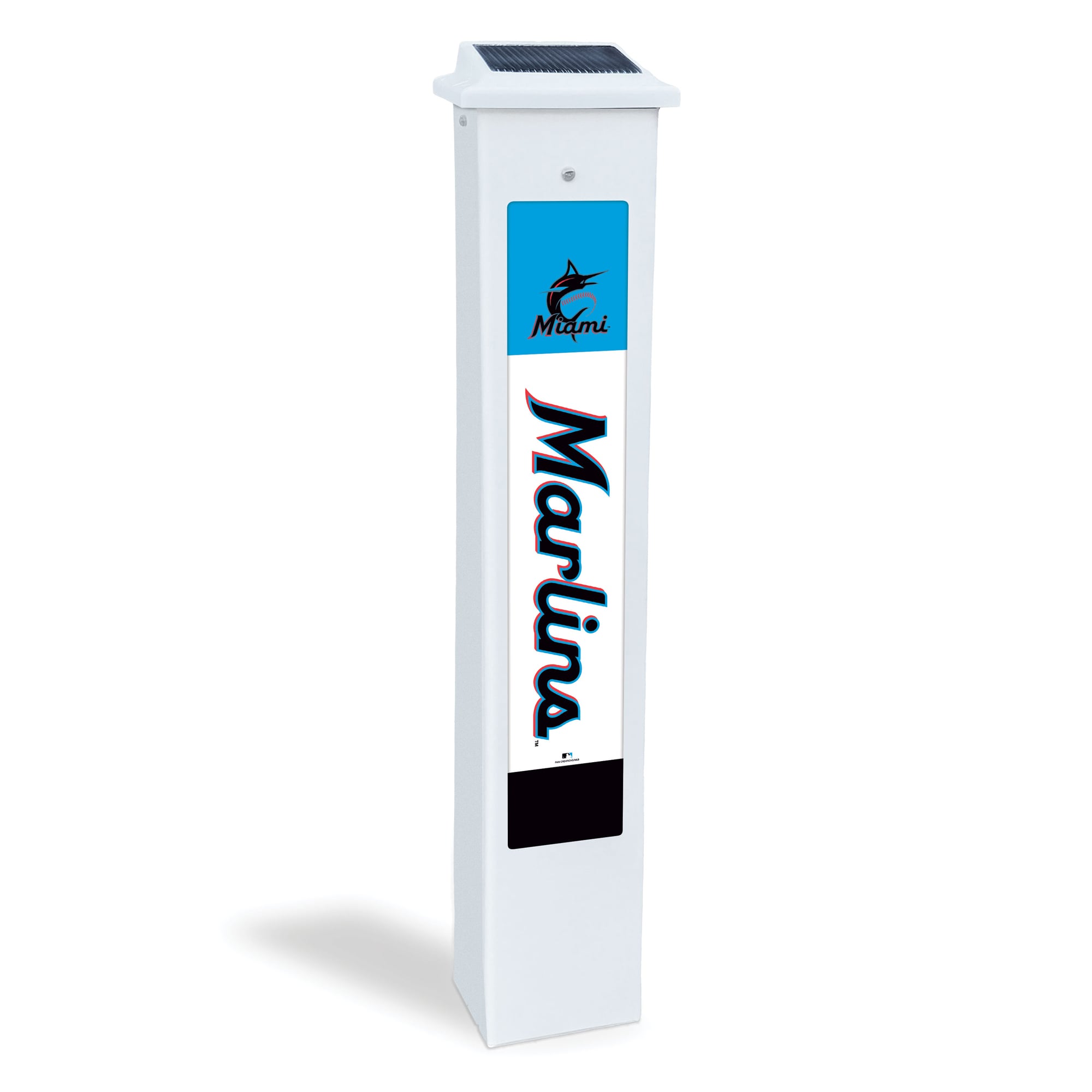 Miami Marlins 25" Solar Light Glow Post