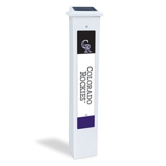 "Colorado Rockies 25"" Solar Light Glow Post"