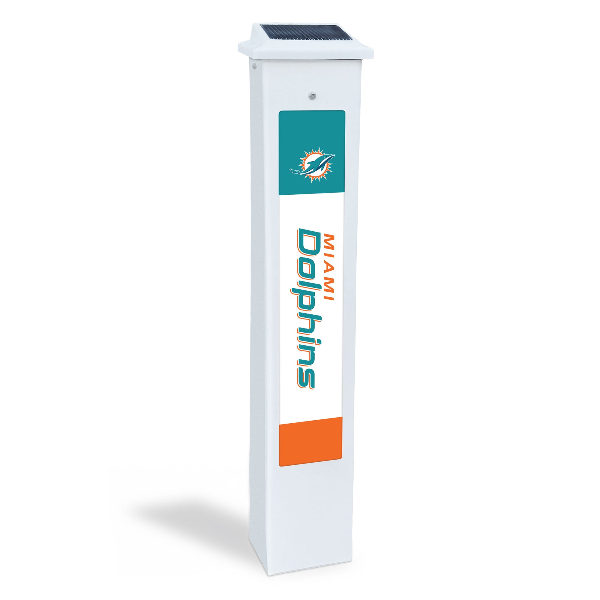 Miami Dolphins 25" Solar Light Glow Post