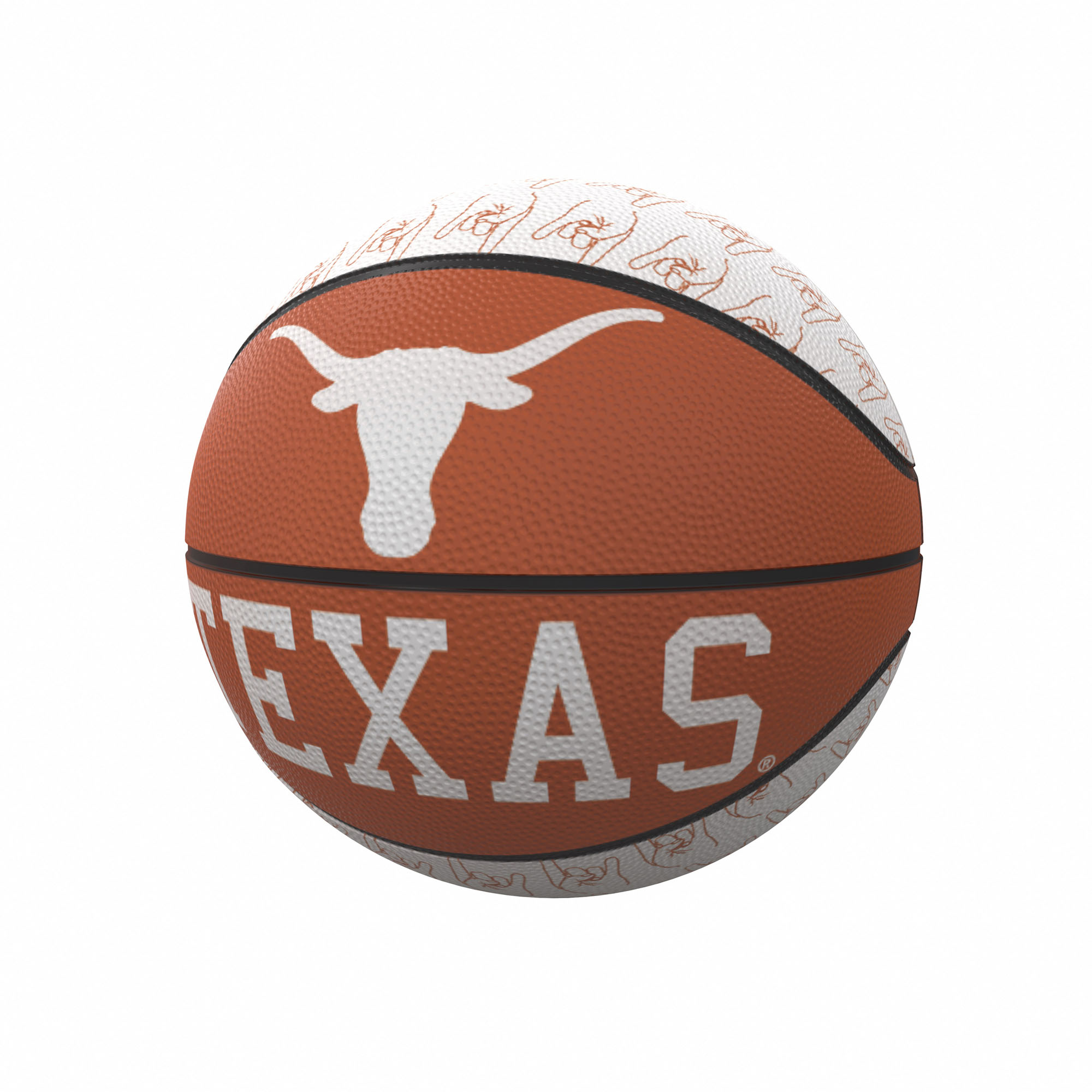 Logo Brands Texas Longhorns Repeating Logo Mini-Size Rubber Basketball