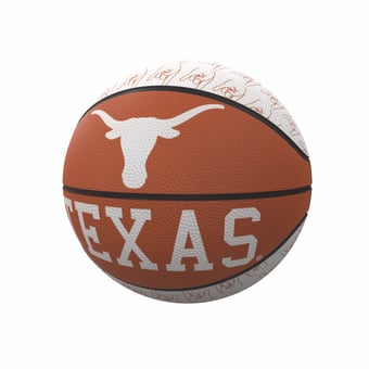 Logo Brands Texas Longhorns Repeating Logo Mini-Size Rubber Basketball