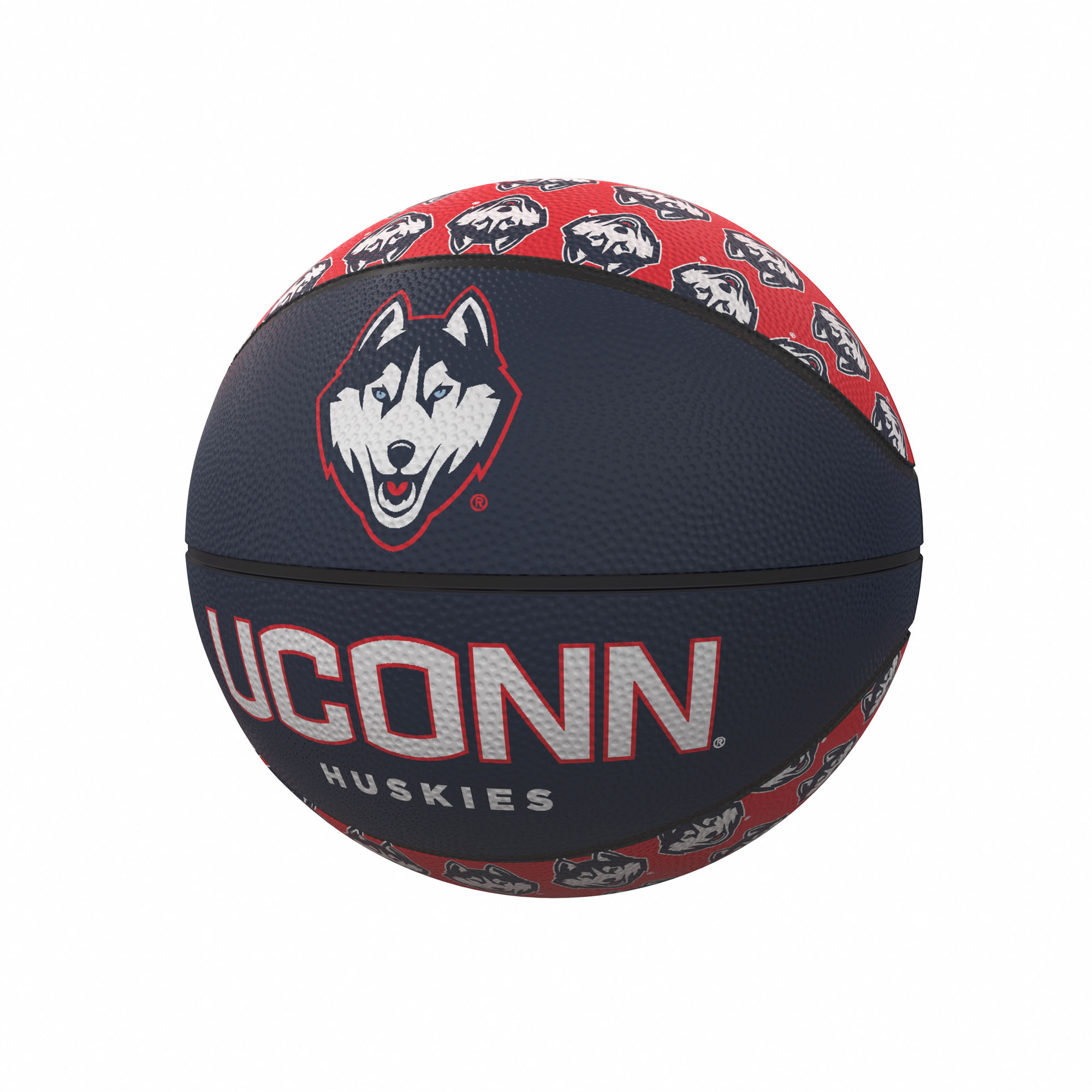 Logo Brands UConn Huskies Repeating Logo Mini-Size Rubber Basketball