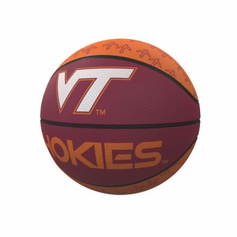 Logo Brands Virginia Tech Hokies Repeating Logo Mini-Size Rubber Basketball