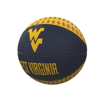 Logo Brands West Virginia Mountaineers Repeating Logo Mini-Size Rubber Basketball