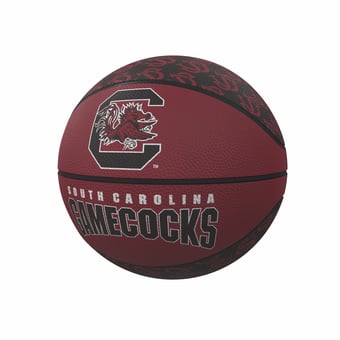 Logo Brands South Carolina Gamecocks Repeating Logo Mini-Size Rubber Basketball