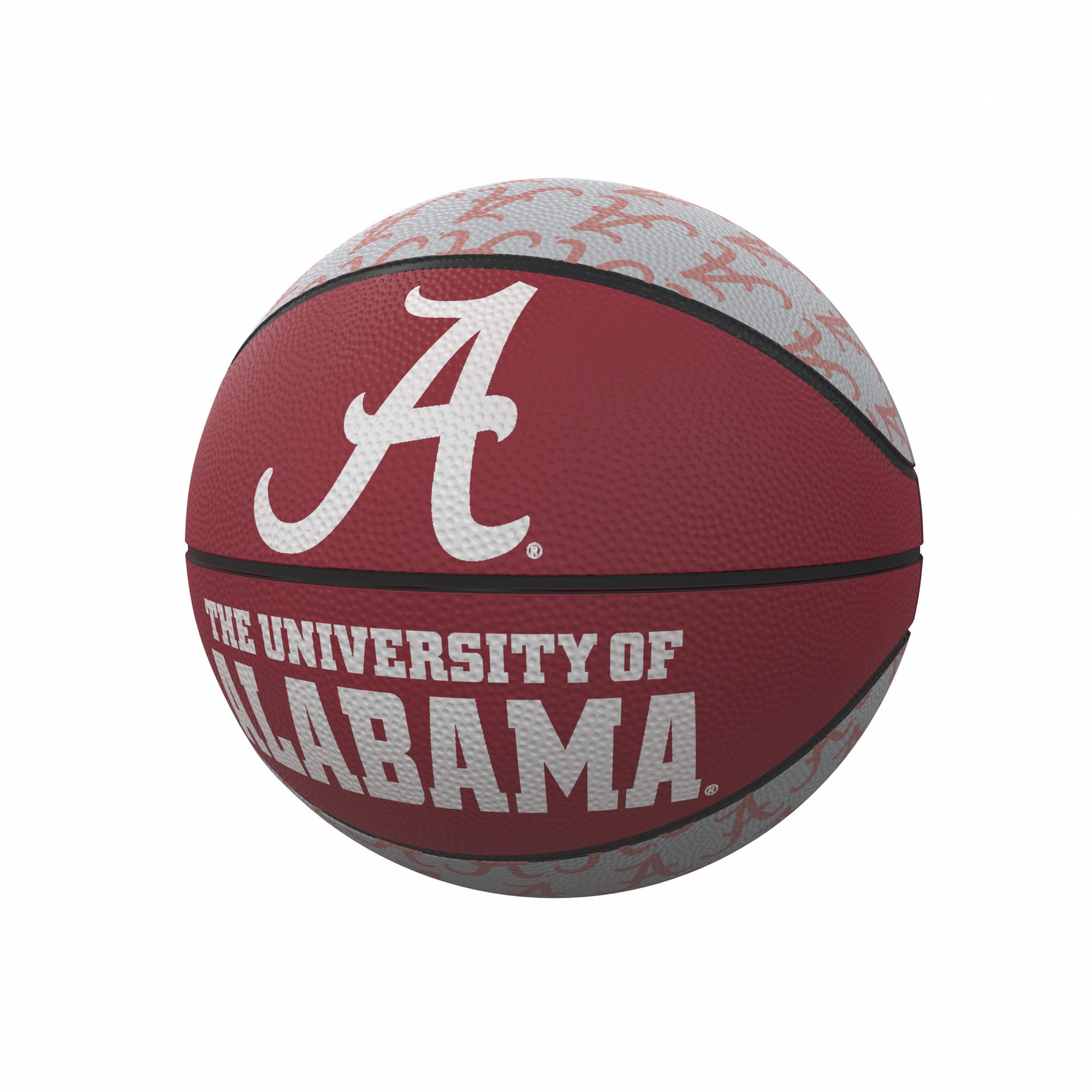 Logo Brands Alabama Crimson Tide Repeating Logo Mini-Size Rubber Basketball