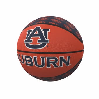 Logo Brands Auburn Tigers Repeating Logo Mini-Size Rubber Basketball
