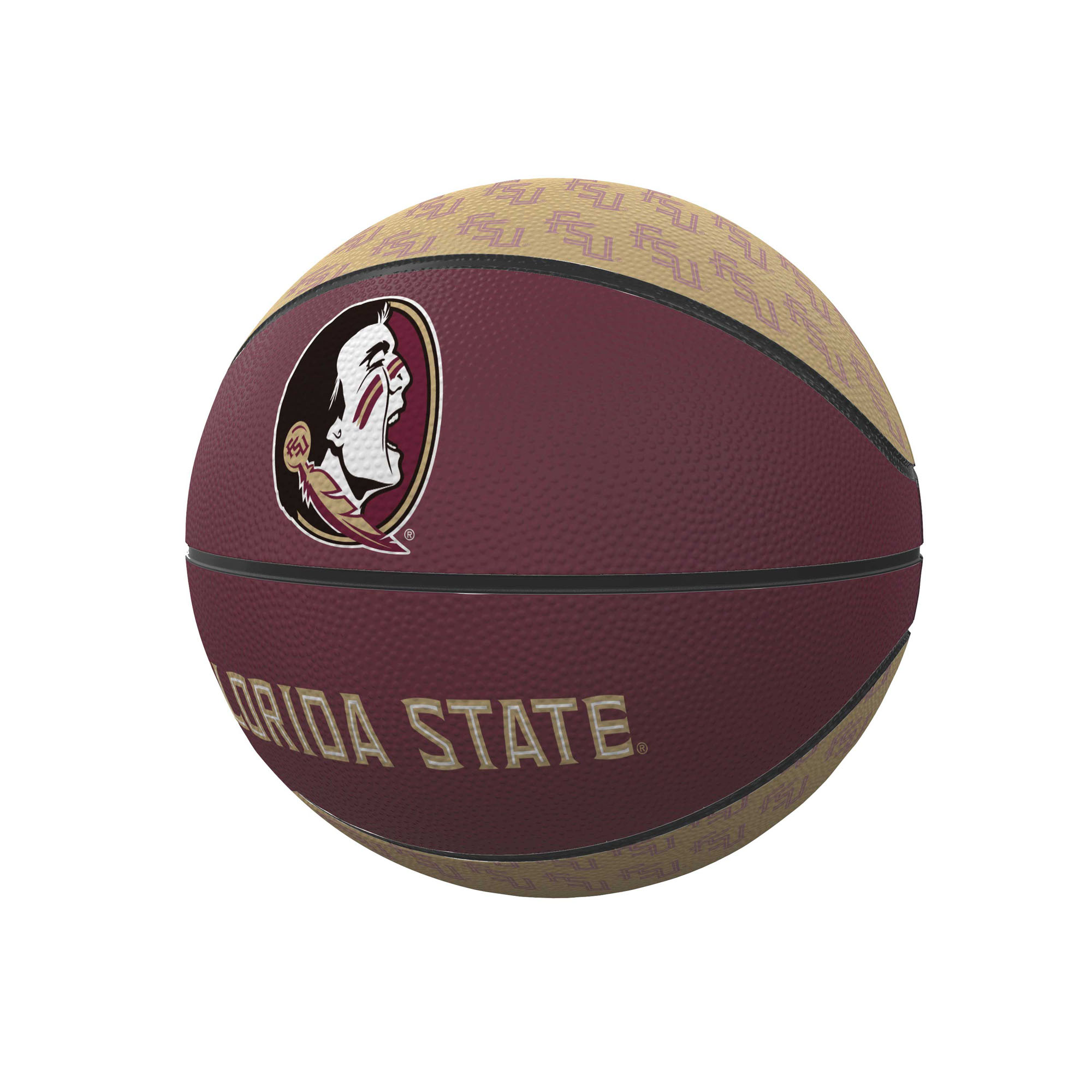 Logo Brands Florida State Seminoles Repeating Logo Mini-Size Rubber Basketball