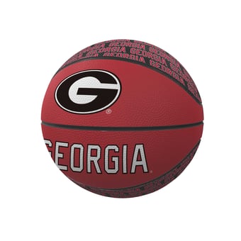Logo Brands Georgia Bulldogs Repeating Logo Mini-Size Rubber Basketball