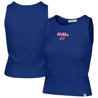 Women's '47  Royal Buffalo Bills Cropped Straight Cut Ribbed Baby Tank Top