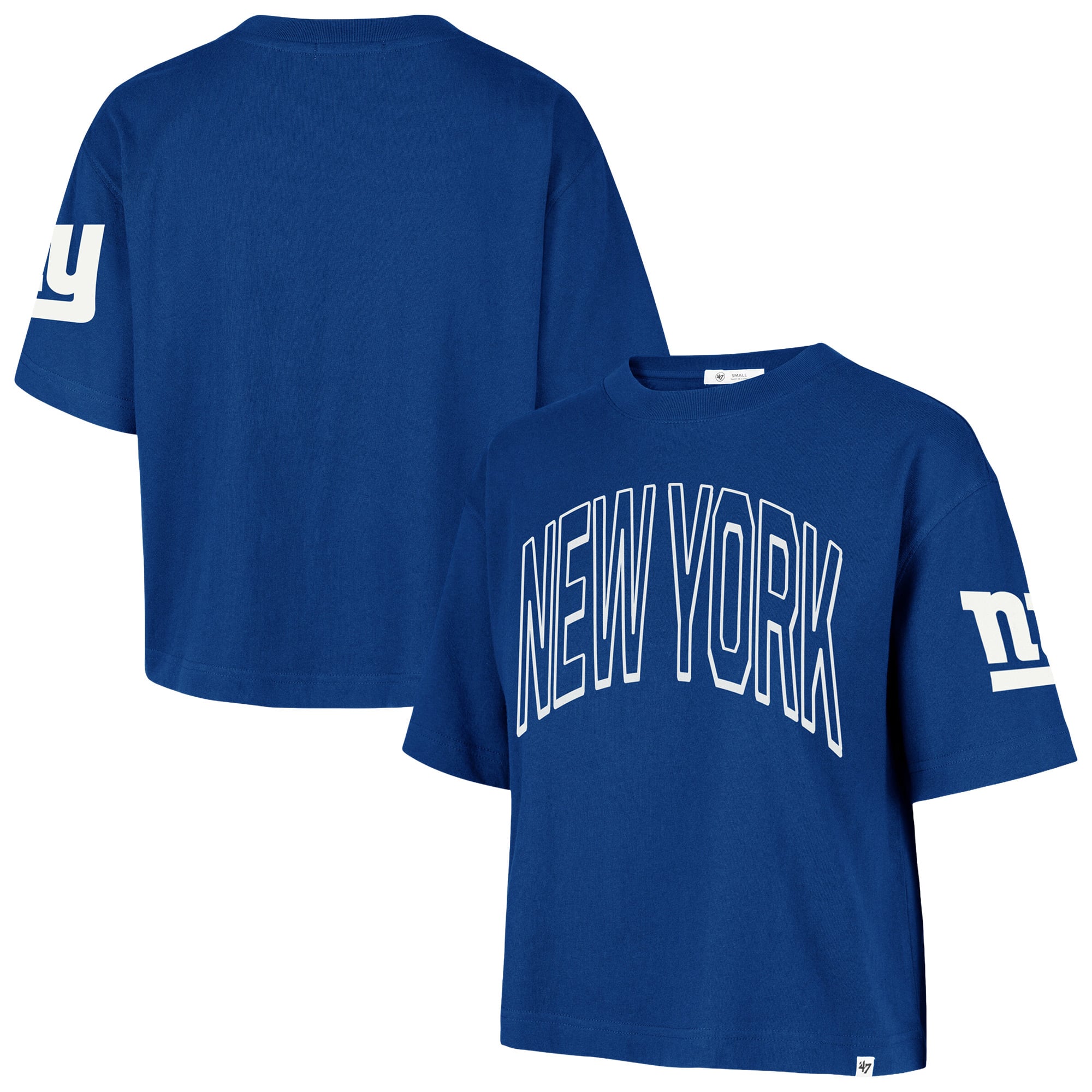 Women's '47 Royal New York Giants Call Out Reed City T-Shirt