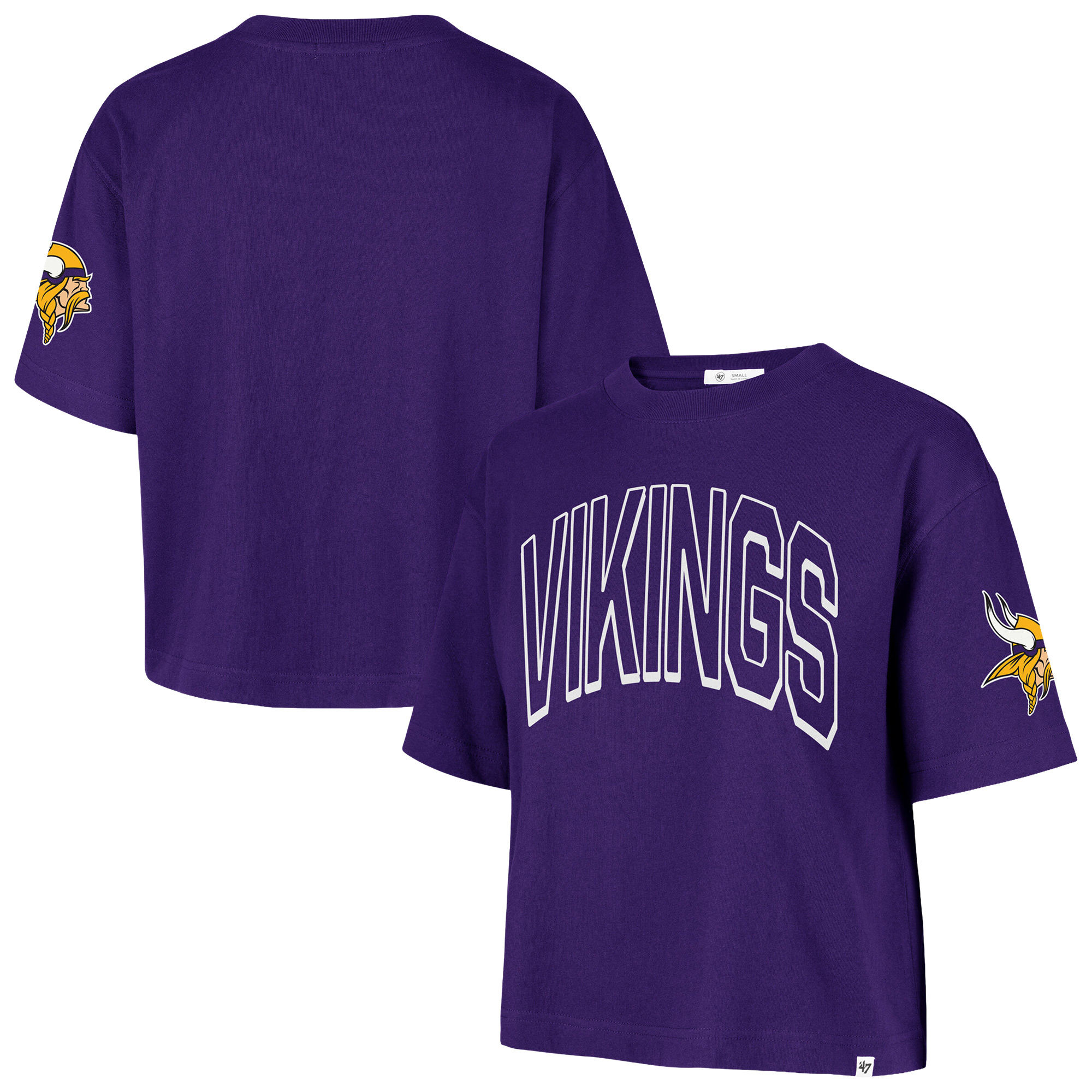 Women's '47 Purple Minnesota Vikings Call Out Reed City T-Shirt