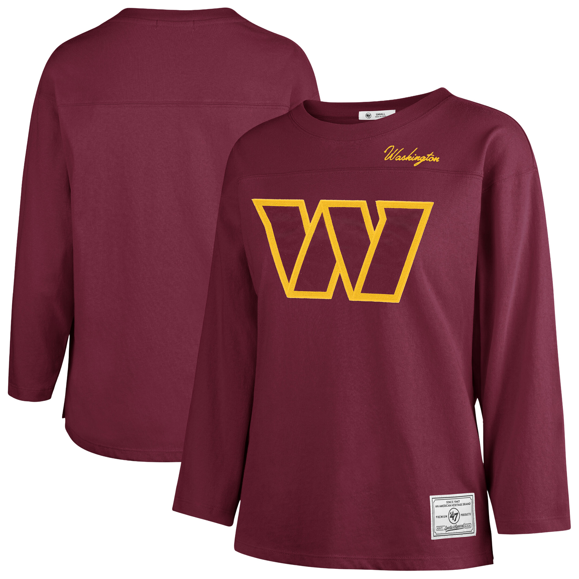 '47 Brand Women's Burgundy Washington Commanders Game Nod Timeless Long-Sleeve T-Shirt - Burgundy