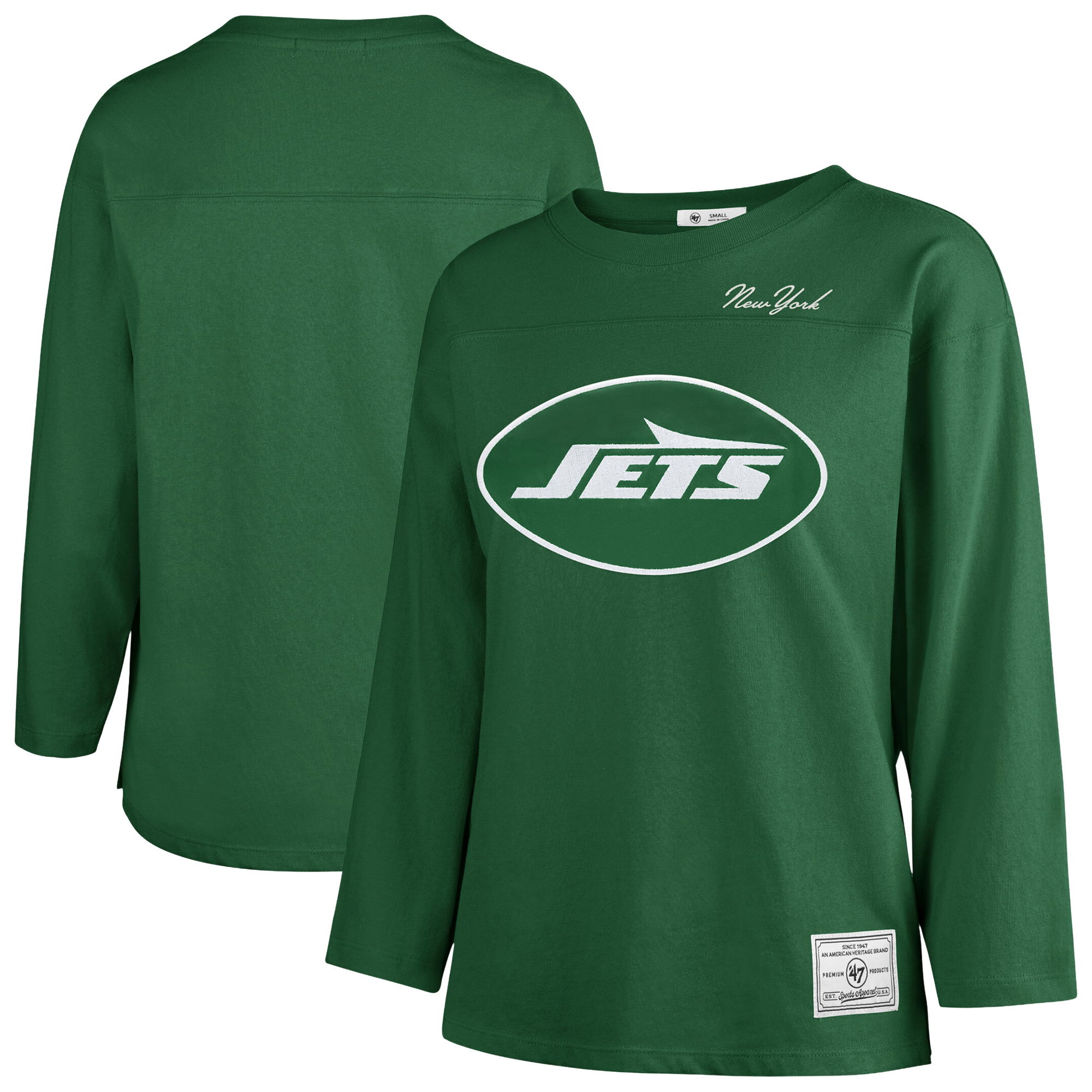 Women's '47 Green New York Jets Game Nod Timeless Long Sleeve T-Shirt