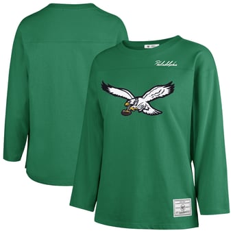 Women's '47 Kelly Green Philadelphia Eagles Game Nod Timeless Long Sleeve T-Shirt