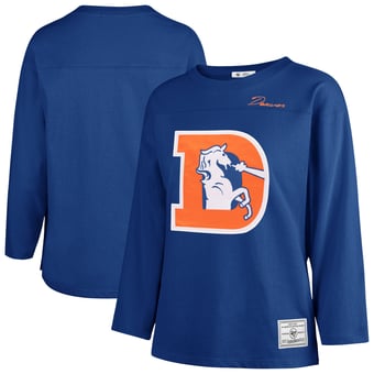 Women's '47 Royal Denver Broncos Game Nod Timeless Long Sleeve T-Shirt