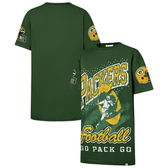 Women's '47  Green Green Bay Packers Oversized Gemstone Swash T-Shirt Dress