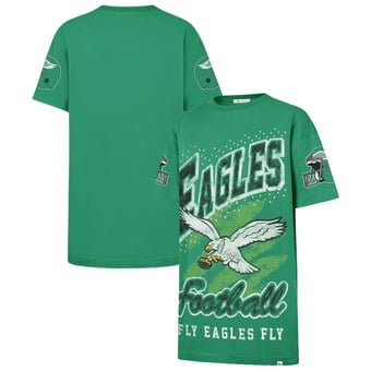 Women's '47  Kelly Green Philadelphia Eagles Oversized Gemstone Swash T-Shirt Dress