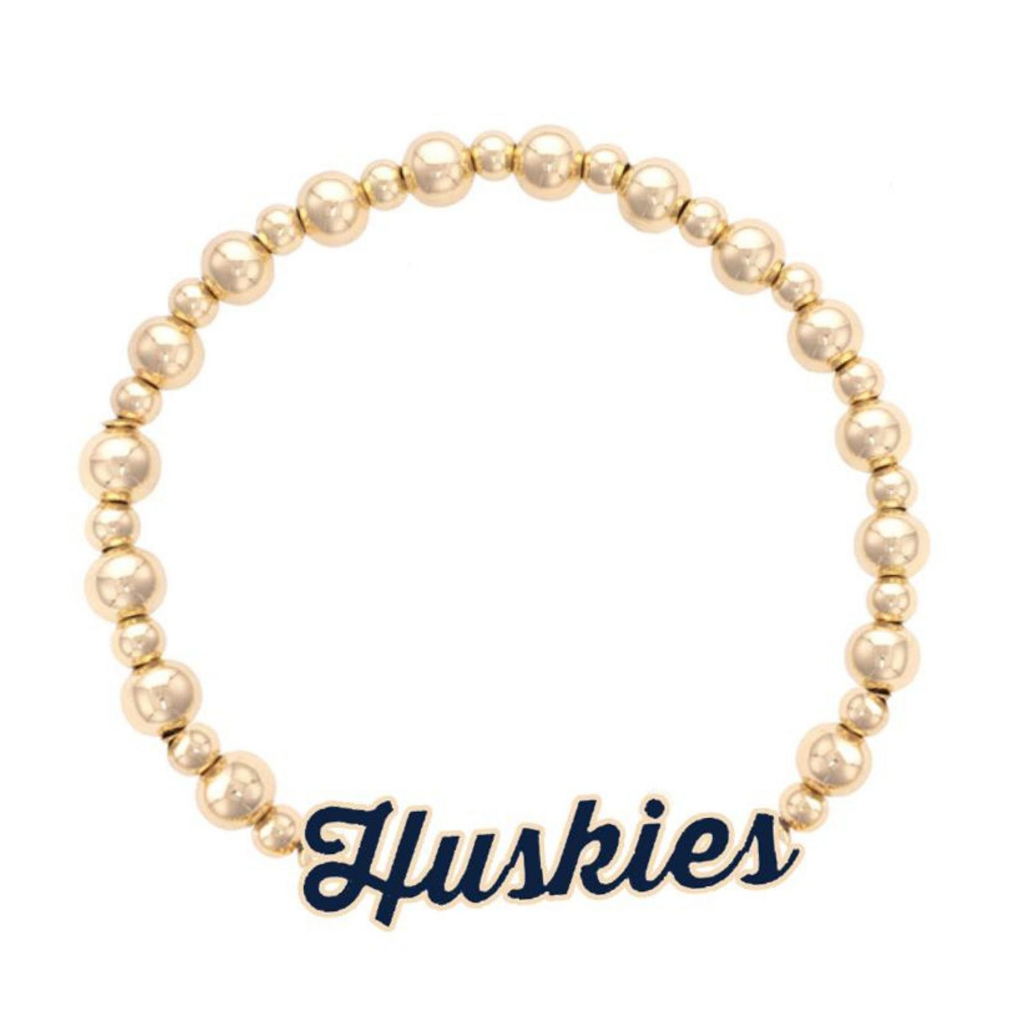 Women's CANVAS Style UConn Huskies Enamel Autograph Stretch Bracelet