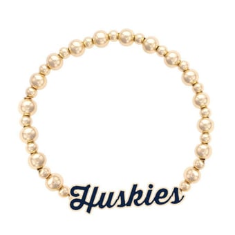 Women's CANVAS Style UConn Huskies Enamel Autograph Stretch Bracelet