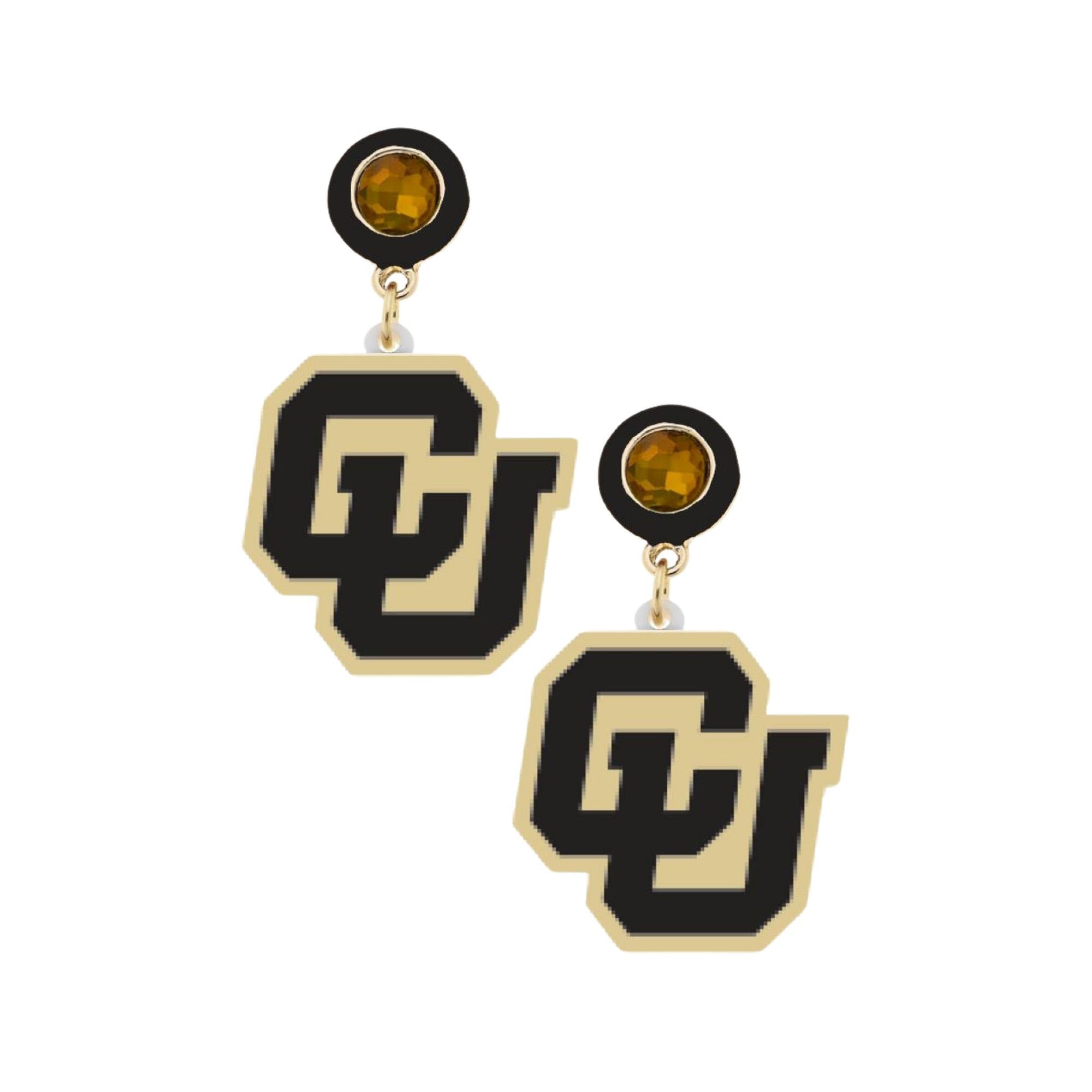 Women's CANVAS Style Colorado Buffaloes Resin Earrings