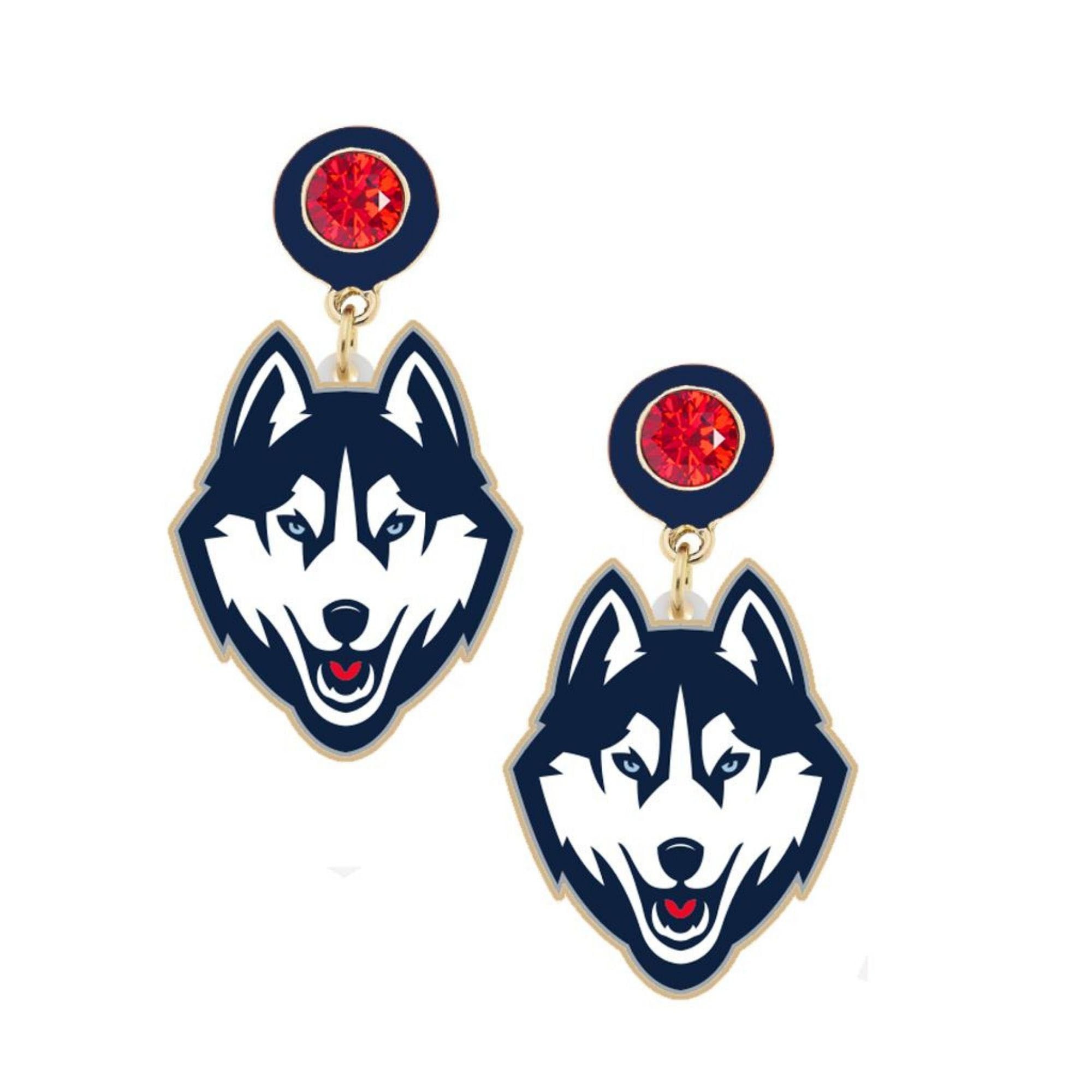 Women's CANVAS Style UConn Huskies Resin Earrings