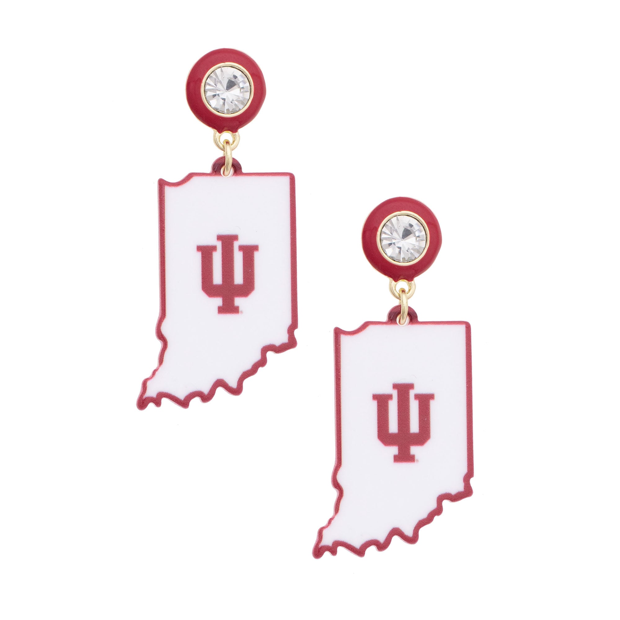Women's CANVAS Style Indiana Hoosiers Resin Earrings