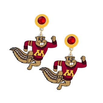Women's CANVAS Style Minnesota Golden Gophers Resin Earrings