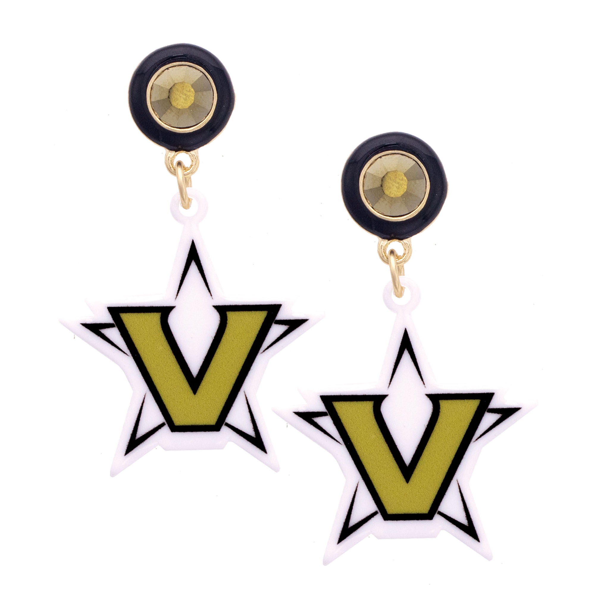 Women's CANVAS Style Vanderbilt Commodores Resin Earrings