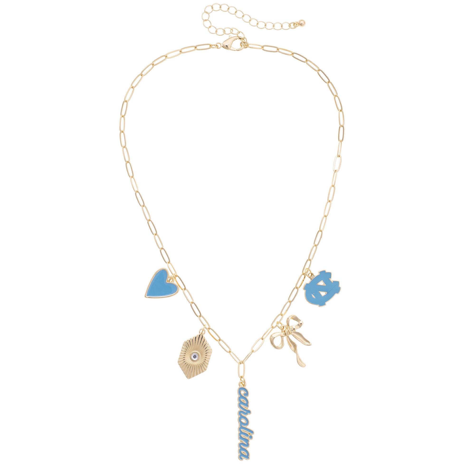 Women's CANVAS Style North Carolina Tar Heels Paperclip Charm Necklace