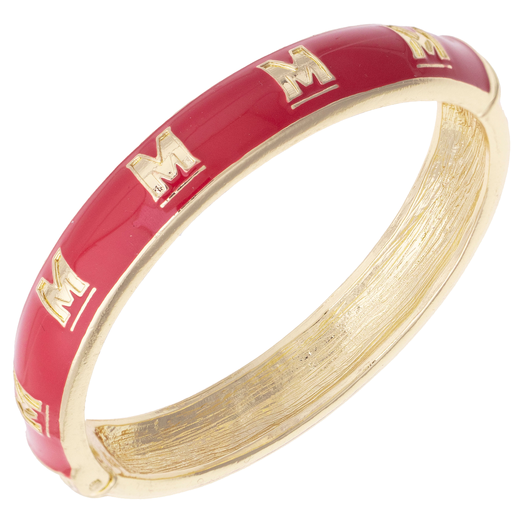 Women's CANVAS Style Maryland Terrapins Enamel Logo Hinge Bangle