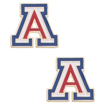 Women's CANVAS Style Arizona Wildcats Logo Stud Earrings
