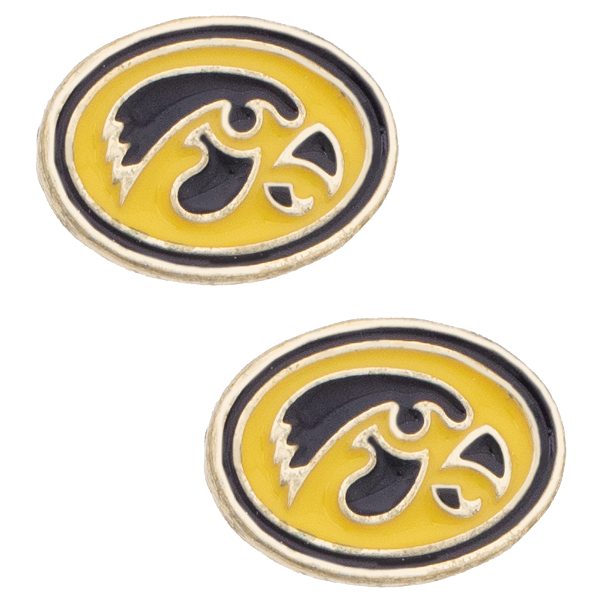 Women's CANVAS Style Iowa Hawkeyes Logo Stud Earrings