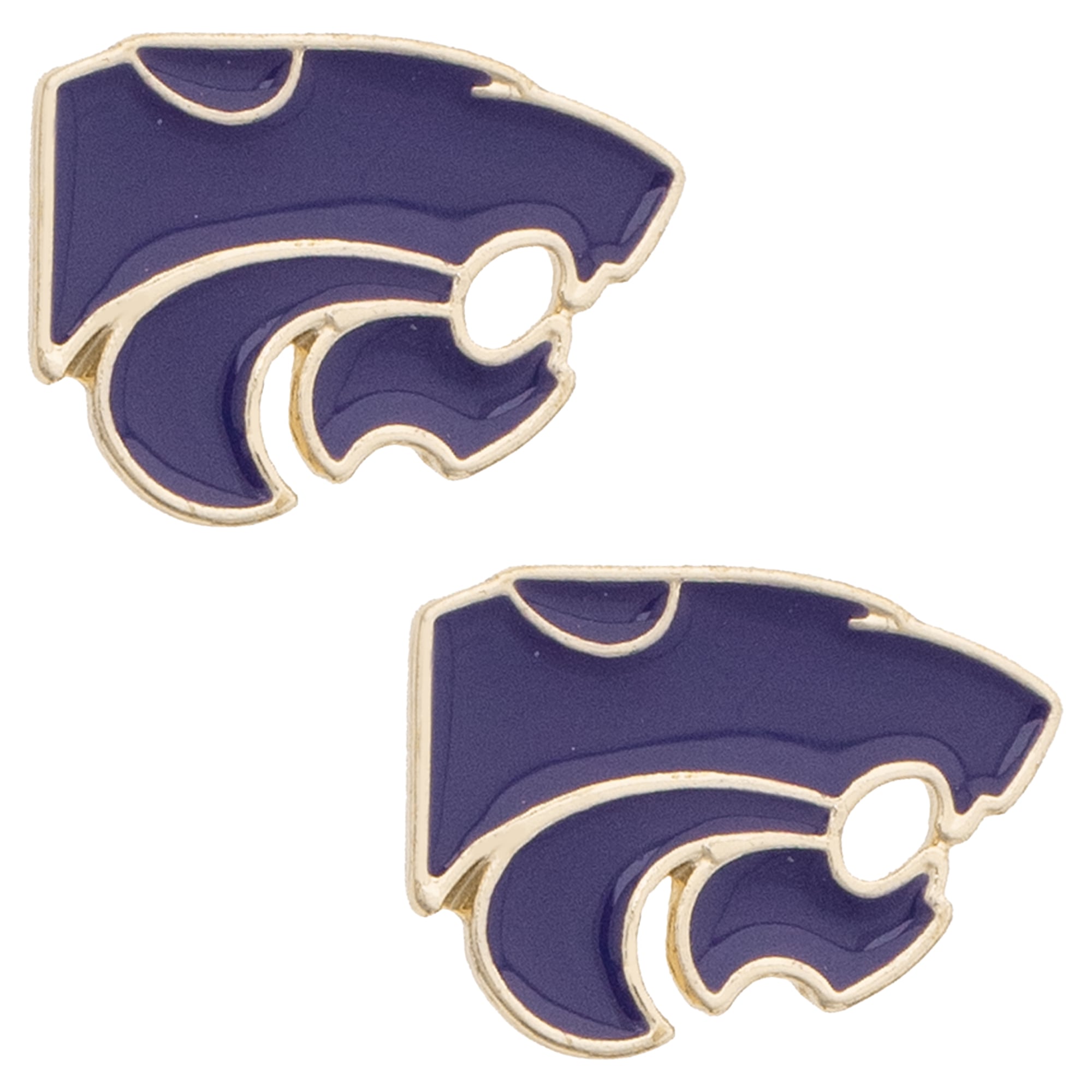 Women's CANVAS Style Kansas State Wildcats Logo Stud Earrings