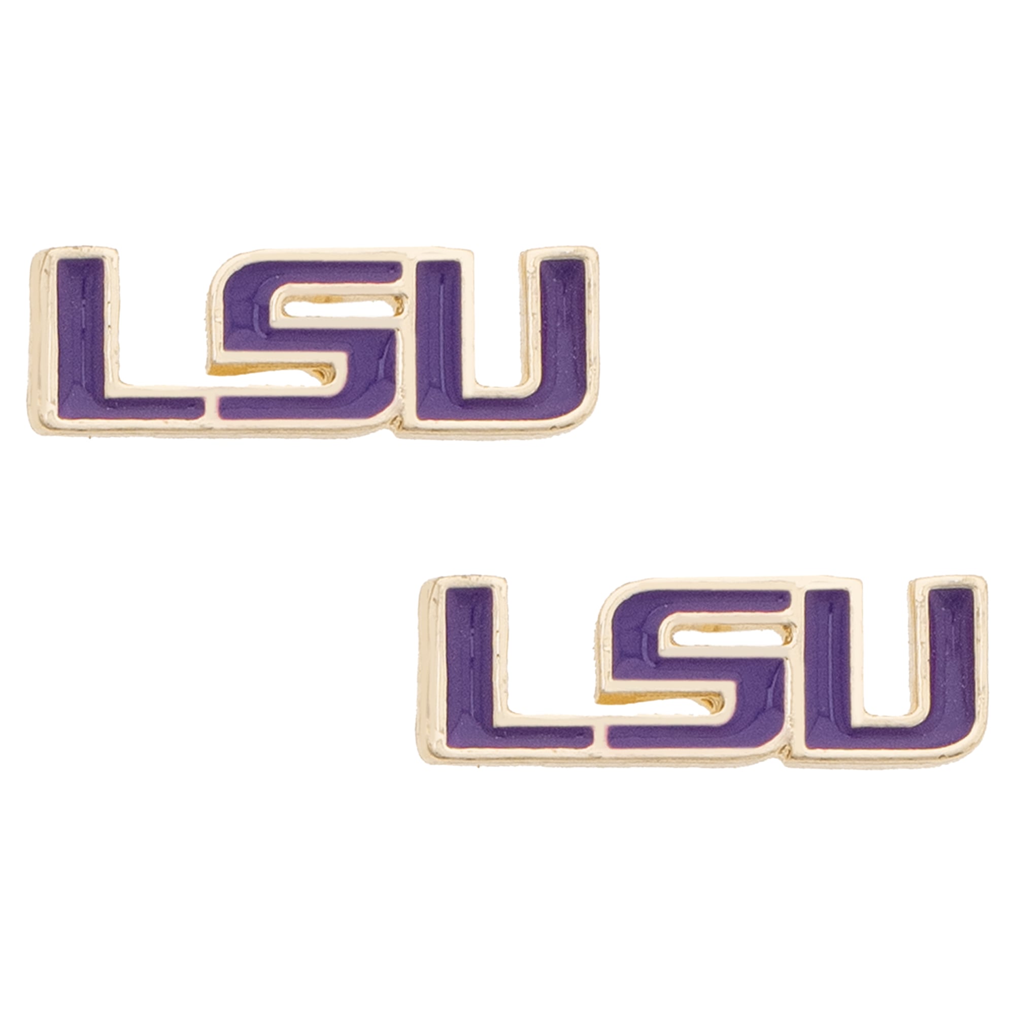Women's CANVAS Style LSU Tigers Logo Stud Earrings