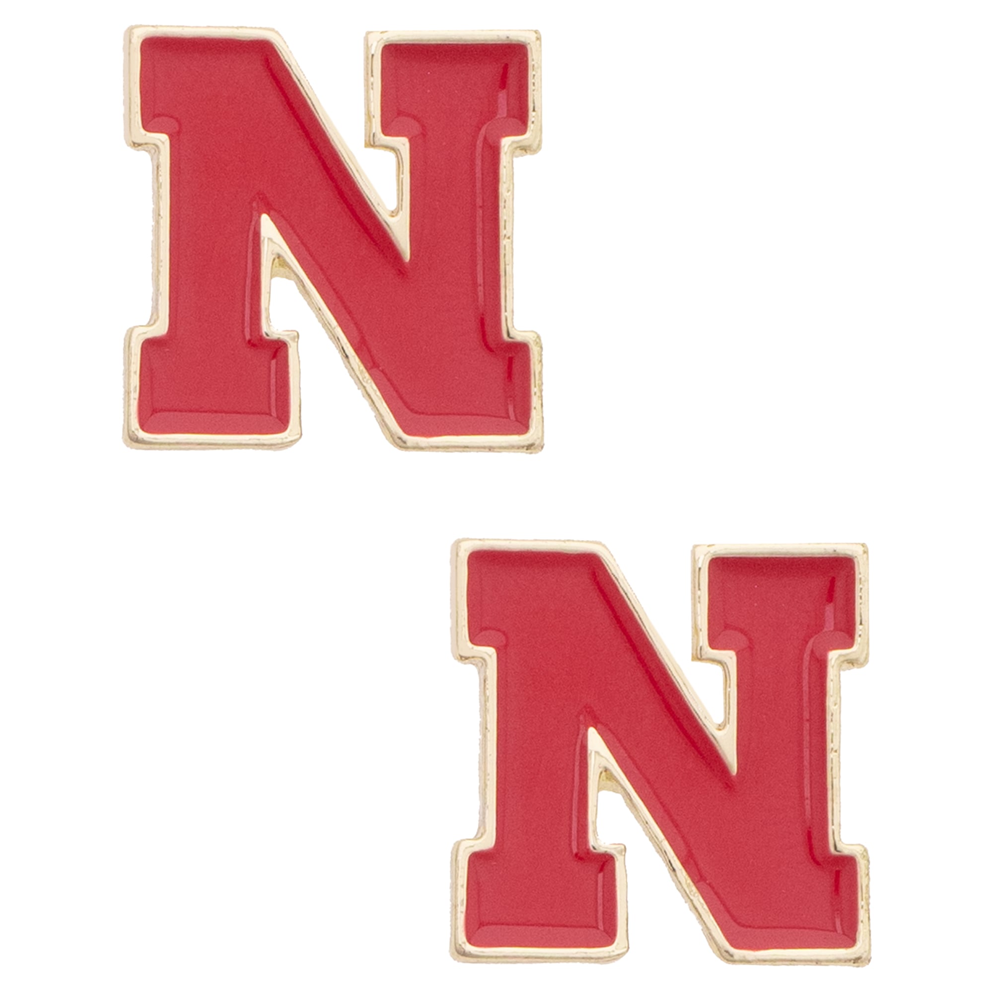 Women's CANVAS Style Nebraska Huskers Logo Stud Earrings