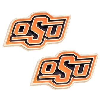 Women's CANVAS Style Oklahoma State Cowboys Logo Stud Earrings