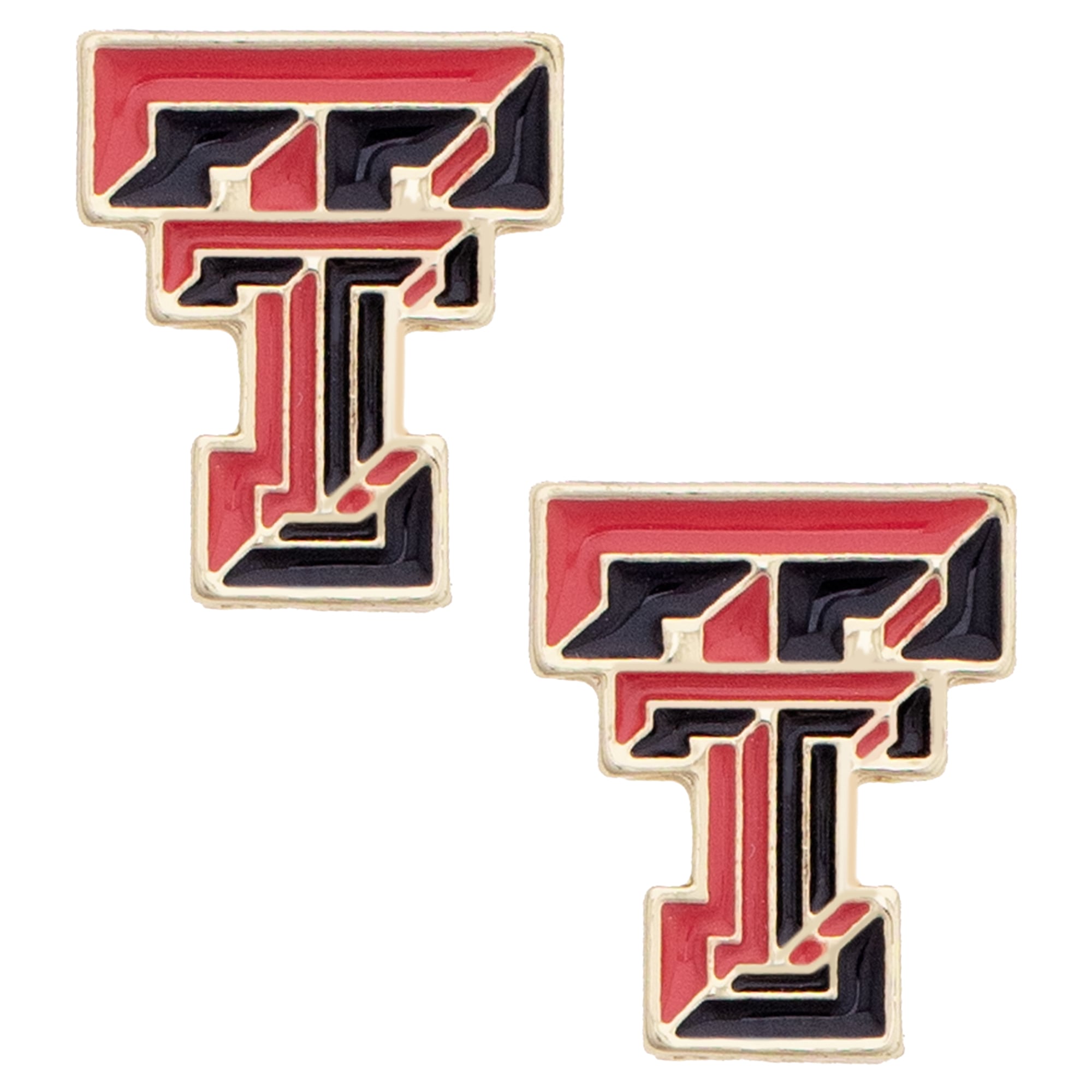 Women's CANVAS Style Texas Tech Red Raiders Logo Stud Earrings