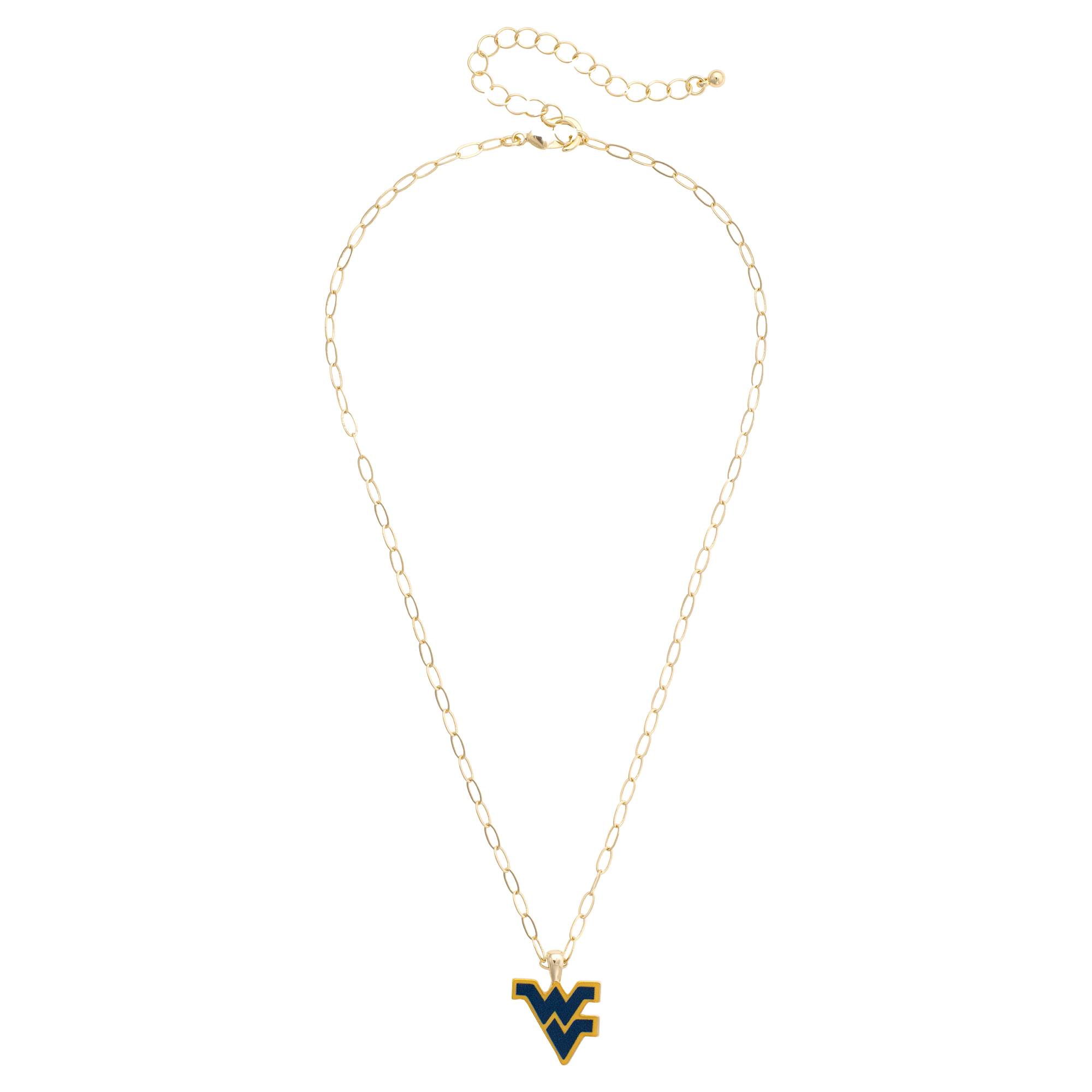 Women's CANVAS Style West Virginia Mountaineers 18K Gold-Plated Enamel Pendant Necklace